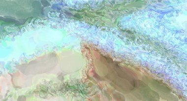 Pastel renklerde suluboya resim. Poster, duvar sanatı, afiş, kart, kitap kapağı ya da ambalaj için rahatlatıcı kompozisyonun yumuşak renkli çizimi. Modern fırça darbeleri resim.