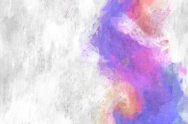Soyut arkaplanda pürüzlü fırça darbeleri. Fırça boyası. Renkli boya darbeleri. Eşsiz duvar sanatı. Tuvaldeki modern sanat. Renkli çağdaş sanat eserleri. 