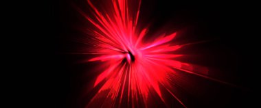 Fütürist mercek patlaması. Parlayan parçacıkları ve çizgileri olan ışık patlaması yıldızı. Güzel soyut ışın arkaplanı.