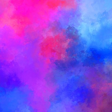 Canlı fırça darbeleriyle boyanmış. Renkli desenli resim. Fırçalanmış duvar kağıdını boya.