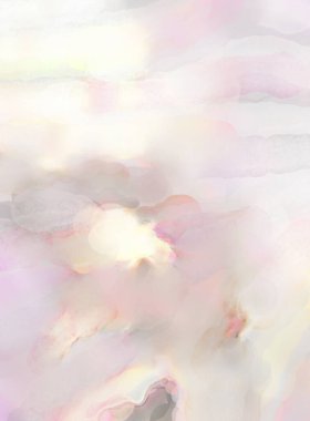 Poster, duvar sanatı, afiş, kart, kitap kapağı veya ambalaj için pastel renkli suluboya resim. Alkol mürekkebini andıran rahatlatıcı fırça darbelerinin modern resmi.