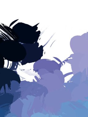 Taranmış Boyalı Soyut Arkaplan. Vahşi kaotik fırça darbeleri. Boya darbeleri. 2D İllüstrasyon. Fırça darbeli resim. 