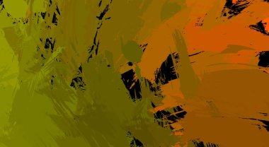 Sanatsal soyut arkaplan. Doku boyalı duvar kağıdı. Boya darbeleriyle yaratıcı bir illüstrasyon. Fırça desenli resim.