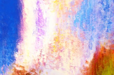 Modern sanat. Renkli çağdaş sanat eserleri. Renkli boya darbeleri. Soyut arkaplanda fırça darbeleri. Fırça boyası. Eşsiz duvar sanatı.