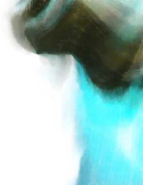 Modern sanat. Renkli çağdaş sanat eserleri. Renkli boya darbeleri. Soyut arkaplanda fırça darbeleri. fırça boyası.