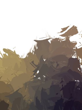 Taranmış Boyalı Soyut Arkaplan. Vahşi kaotik fırça darbeleri. Boya darbeleri. 2D İllüstrasyon. Fırça darbeli resim. 