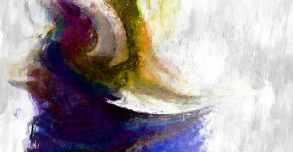 Soyut arkaplanda pürüzlü fırça darbeleri. Fırça boyası. Renkli boya darbeleri. Eşsiz duvar sanatı. Tuvaldeki modern sanat. Renkli çağdaş sanat eserleri. 