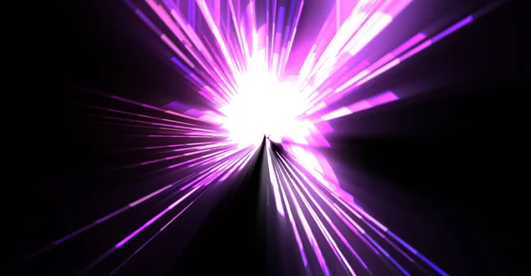 Futuristiskt Linsbloss Ljusexplosionsstjärna Med Glödande Partiklar Och Linjer Vackra Abstrakta — Stockfoto