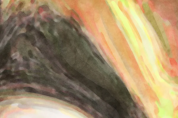 El yapımı sürreal soyut desenli suluboya. Modern sanatsal resim. 2D çizim. Arkaplan boyası karışımı. Yaratıcı duvar sanatı. Çağdaş sanat