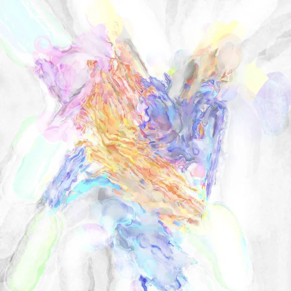 Taranmış Boyalı Soyut Arkaplan. Fırça darbesi ile boyanmış. Boya darbeleri. 2B Görüntü.