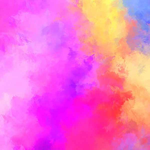 Canlı fırça darbeleriyle boyanmış. Renkli desenli resim. Fırçalanmış duvar kağıdını boya.