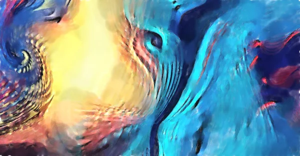 Modern sanat. Renkli çağdaş sanat eserleri. Renkli boya darbeleri. Soyut arkaplanda fırça darbeleri. fırça boyası.