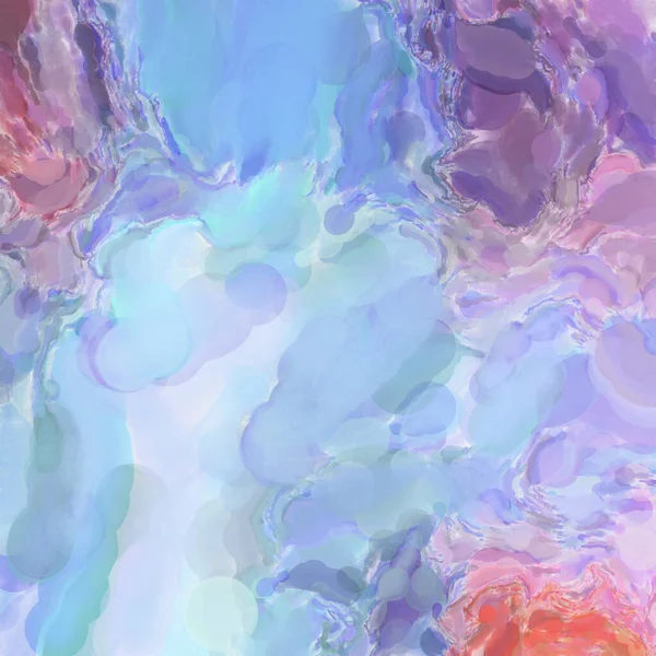 El yapımı sürreal soyut desenli suluboya. Modern sanatsal resim. 2D çizim. Arkaplan boyası karışımı. Yaratıcı duvar sanatı. Çağdaş sanat.