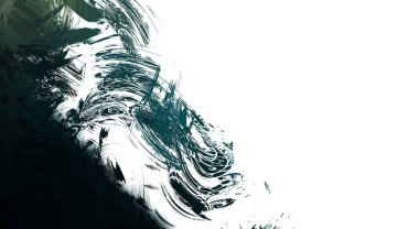 Taranmış Boyalı Soyut Arkaplan. Vahşi kaotik fırça darbeleri. Boya darbeleri. 2D İllüstrasyon. Fırça darbeli resim. 