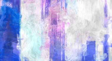Soyut arkaplanda pürüzlü fırça darbeleri. Fırça boyası. Renkli boya darbeleri. Eşsiz duvar sanatı. Tuvaldeki modern sanat. Renkli çağdaş sanat eserleri. 