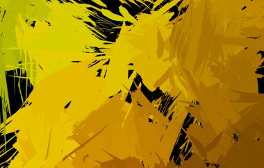 Vahşi fırça darbeleriyle yaratıcı soyut resim. Artistik fırça darbeleriyle donatılmış. Renkli ve canlı bir tasvir. Boyalı sanat.