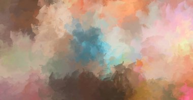 Modern sanat. Taranmış Boyalı Soyut Arkaplan. Fırça darbesi ile boyanmış. Boya darbeleri. 2B Görüntü.