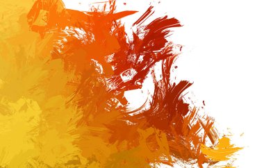 Duvar sanatı Eşsiz ve yaratıcı illüstrasyon. Fırça darbesi ile boyanmış. Renkli fırça darbelerinin soyut arkaplanı. Fırçalanmış canlı duvar kâğıdı. Boyalı sanatsal yaratım.