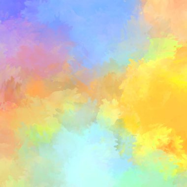 Canlı fırça darbeleriyle boyanmış. Renkli desenli resim. Fırçalanmış duvar kağıdını boya.