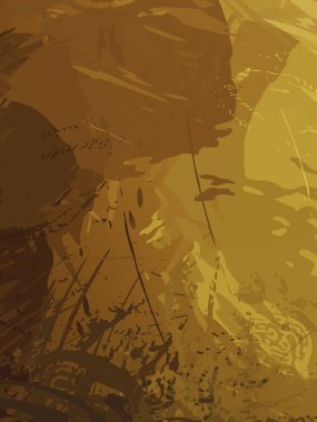 Fırça darbesi ile boyanmış. Sanatsal canlılık ve renkli duvar kâğıdı. Kaotik resim. Taranmış Boyalı Soyut Arkaplan. 