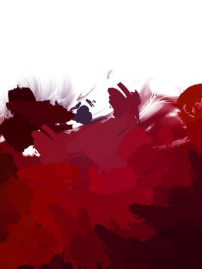 Taranmış Boyalı Soyut Arkaplan. Vahşi kaotik fırça darbeleri. Boya darbeleri. 2D İllüstrasyon. Fırça darbeli resim. 