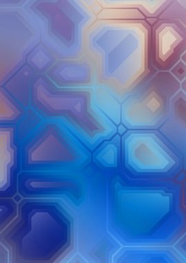 Renkli ve canlı geometrik şekiller katmanları var. Bir teknoloji planının dijital illüstrasyonu. Gelecekçi tasarım şablonu.