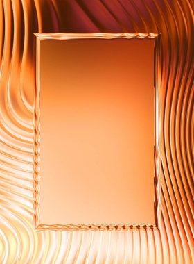 Soyut çerçeveli arkaplan. Renkli, canlı, dalgalı bir duvar kağıdı. Merkezi çerçeveli yaratıcı grafik 2d çizim. Dinamik şekilli modaya uygun sıvı örtüsü.