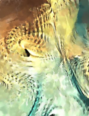 Modern sanat. Renkli çağdaş sanat eserleri. Renkli boya darbeleri. Soyut arkaplanda fırça darbeleri. fırça boyası.