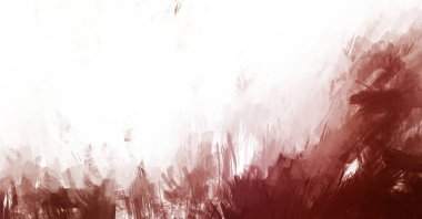 Canlı fırça darbeleriyle boyanmış. Renkli desenli resim. Fırçalanmış duvar kağıdını boya.