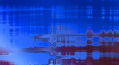 Soyut arkaplan. Yaşlanmış grunge dokusunda geometrik elementler. Farklı renk desenli grafiksel illüstrasyon.