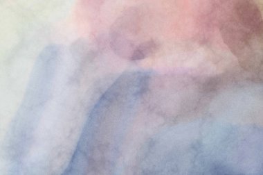 Pastel renklerde suluboya resim. Poster, duvar sanatı, afiş, kart, kitap kapağı ya da ambalaj için rahatlatıcı kompozisyonun yumuşak renkli çizimi. Modern fırça darbeleri resim.