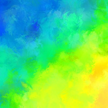 Canlı fırça darbeleriyle boyanmış. Renkli desenli resim. Fırçalanmış duvar kağıdını boya.