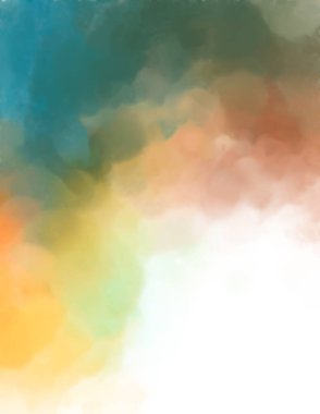 Soyut doku. Yüzeyde etkileyici el yapımı suluboya. Suluboya fırça darbeleri. Modern sanat. Çok renkli arkaplan. Çağdaş duvar sanatı. Renkli bir fon. 2d illüstrasyon.