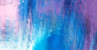 Modern sanat. Renkli çağdaş sanat eserleri. Renkli boya darbeleri. Soyut arkaplanda fırça darbeleri. Fırça boyası. Eşsiz duvar sanatı.