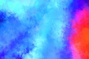 Sanatsal soyut arkaplan. Doku boyalı duvar kağıdı. Boya darbeleriyle yaratıcı bir illüstrasyon. Fırça desenli resim.