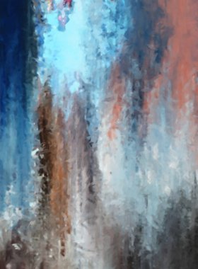 Modern sanat. Renkli çağdaş sanat eserleri. Renkli boya darbeleri. Soyut arkaplanda fırça darbeleri. Fırça boyası. Eşsiz duvar sanatı.