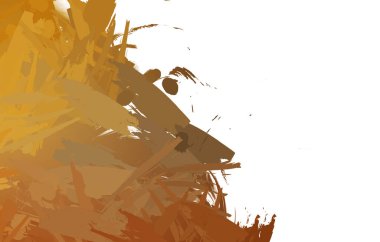 Duvar sanatı Eşsiz ve yaratıcı illüstrasyon. Fırça darbesi ile boyanmış. Renkli fırça darbelerinin soyut arkaplanı. Fırçalanmış canlı duvar kâğıdı. Boyalı sanatsal yaratım.