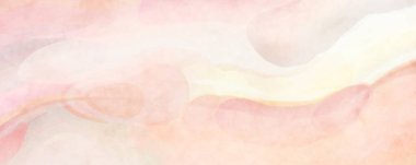 Alkol mürekkebini andıran rahatlatıcı fırça darbelerinin modern resmi. Poster, duvar sanatı, afiş, kart, kitap kapağı veya ambalaj için pastel renkli suluboya resim.