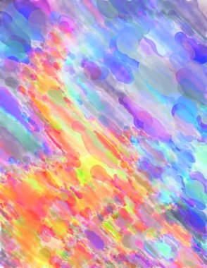 Çağdaş sanat. El yapımı resim. Modern sanat eserleri. Yüzeyde suluboya fırça darbeleriyle resim yapmak. 2D çizim. Sanatsal arkaplan resmi. Tablo üzerinde soyut resim. Renkli doku.