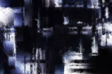 Modern sanat. Renkli çağdaş sanat eserleri. Renkli boya darbeleri. Soyut arkaplanda fırça darbeleri. Fırça boyası. Eşsiz duvar sanatı.