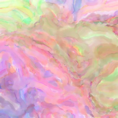 Pastel renklerde suluboya resim. Poster, duvar sanatı, afiş, kart, kitap kapağı ya da ambalaj için rahatlatıcı kompozisyonun yumuşak renkli çizimi. Modern fırça darbeleri resim.