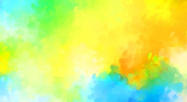 Yaratıcı soyut resim. Artistik fırça darbeleriyle donatılmış. Renkli ve canlı bir illüstrasyon. boyalı sanat.