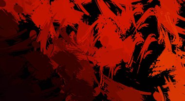 Canlı fırça darbeleriyle boyanmış. Renkli desenli resim. Fırçalanmış duvar kağıdını boya.