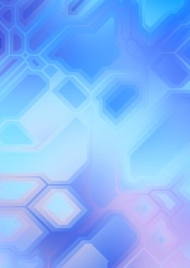 Renkli ve canlı geometrik şekiller katmanları var. Bir teknoloji planının dijital illüstrasyonu. Gelecekçi tasarım şablonu.