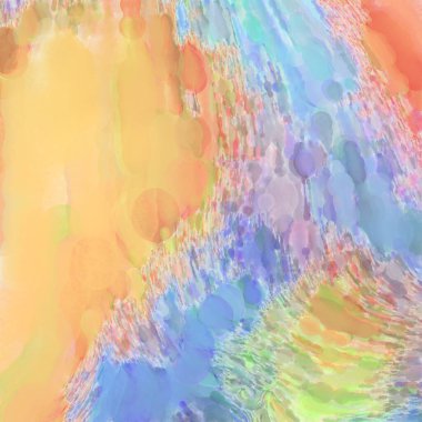 Çağdaş sanat. El işçiliğinin renkli dokusu. Modern resim. Yüzeyde suluboya vuruşlar. Sanatsal arkaplan resmi. Tablo üzerinde soyut resim. Fırça darbeleri. 