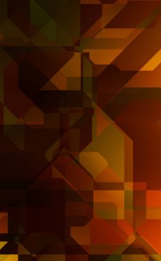 Renkli ve canlı geometrik şekiller katmanları var. Bir teknoloji planının dijital illüstrasyonu. Gelecekçi tasarım şablonu.