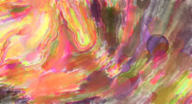 Çağdaş sanat. El yapımı resim. Modern sanat eserleri. Yüzeyde suluboya fırça darbeleriyle resim yapmak. 2D çizim. Sanatsal arkaplan resmi. Tablo üzerinde soyut resim. Renkli doku.