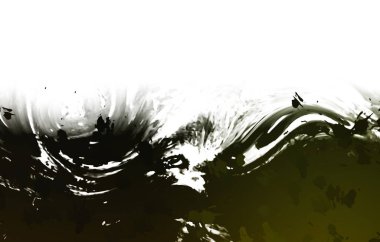 Taranmış Boyalı Soyut Arkaplan. Vahşi kaotik fırça darbeleri. Boya darbeleri. 2D İllüstrasyon. Fırça darbeli resim. 