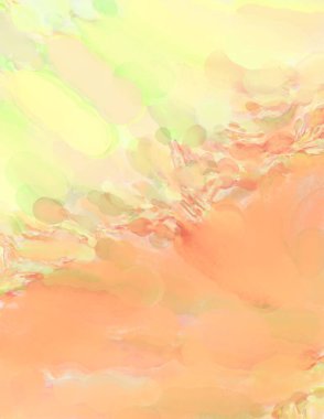 Alkol mürekkebini andıran rahatlatıcı fırça darbelerinin modern resmi. Poster, duvar sanatı, afiş, kart, kitap kapağı veya ambalaj için pastel renkli suluboya resim.