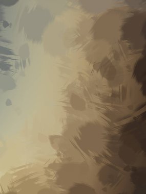 Vahşi fırça darbeleri. Taranmış Boyalı Soyut Arkaplan. Fırça darbesi ile boyanmış. Boya darbeleri. 2B Görüntü.